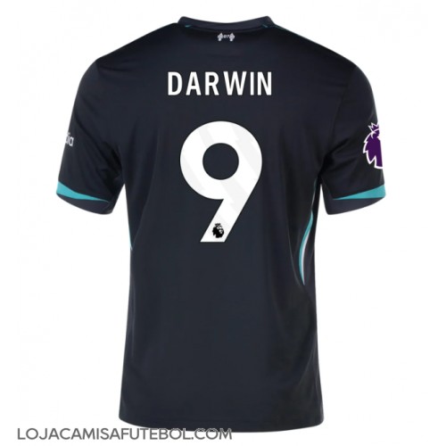 Camisa de Futebol Liverpool Darwin Nunez #9 Equipamento Secundário 2024-25 Manga Curta